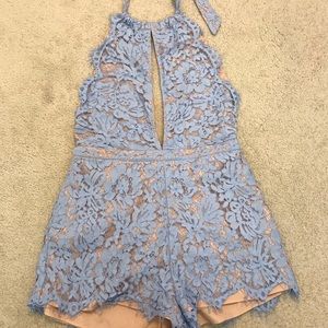 Blue Lace Honey Boutique Romper